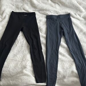 Old Navy Kids Black and Dark Gray Leggings
